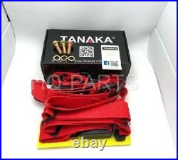 2 X Tanaka Buggy Series Universal Red 3 Point Buckle Racing Seat Belt Harness