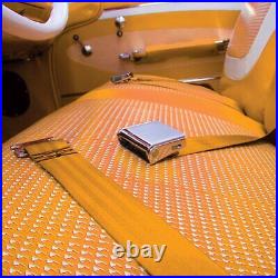 2pt Black Airplane Buckle Retractable Lap Seat Belt withPlate Hardware SafTboy