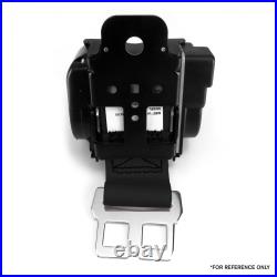 2pt Black Retractable Airplane Buckle Lap Seat Belt with Anchor Hardware SafTboy