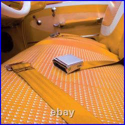 2pt Black Retractable Airplane Buckle Lap Seat Belt with Anchor Hardware SafTboy