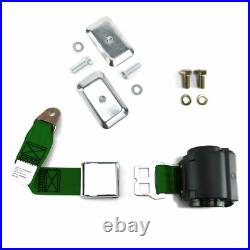 2pt Dark Green Airplane Buckle Retractable Lap Seat Belt withPlate Hardware 2pt Dark Green Airplane Buckle Retractable Lap Seat Belt withPlate Hardware