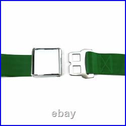 2pt Dark Green Airplane Buckle Retractable Lap Seat Belt withPlate Hardware 2pt Dark Green Airplane Buckle Retractable Lap Seat Belt withPlate Hardware