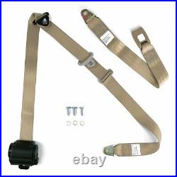 3Pt Bench Seat Belt Conversion/Replacement Tan Retractable Standard Buckle