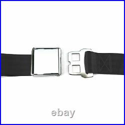 3Pt Black Retractable Seat Belt Airplane Buckle Each