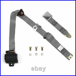 3Pt Gray/Grey Retractable Seat Belt Airplane Buckle Each rat rods muscle cars