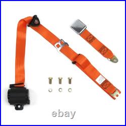3Pt Orange Retractable Seat Belt Airplane Buckle Each streets rods hot rods