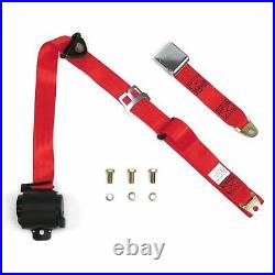 3Pt Red Retractable Seat Belt Airplane Buckle Each