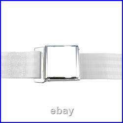 3Pt White Retractable Seat Belt Airplane Buckle Each SafTboy STBSB3RAWT hot
