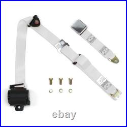 3Pt White Retractable Seat Belt Airplane Buckle Each SafTboy STBSB3RAWT hot