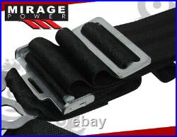 3 Pair 5 Point Camlock Harness Racing Seat Belts Secure Safety Locking Black