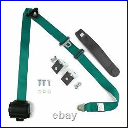 3pt Aqua Retractable Seat Belt With Angled Mounting Brackets Standard Buckle