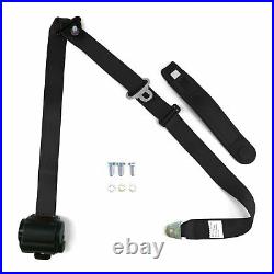 3pt Black Retractable Seat Belt Standard Buckle Each SafTboy STBSB3RSBK rat