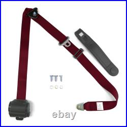 3pt Burgundy Retractable Seat Belt Standard Buckle Each SafTboy STBSB3RSBG hot