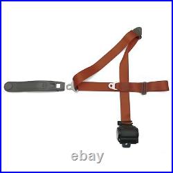 3pt Copper Retractable Seat Belt With Mounting Brackets Standard Buckle Car V8
