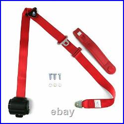 3pt Red Retractable Seat Belt Standard Buckle Each SafTboy STBSB3RSRD rat rod