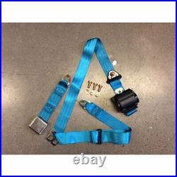 3pt Retractable Electric Blue Safety Seat Belt Airplane Lift Buckle Car Each V8