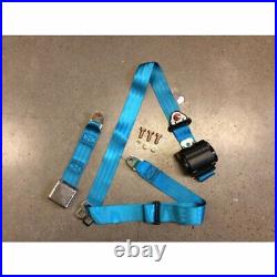3pt Retractable Electric Blue Safety Seat Belt Airplane Lift Buckle Car Each V8