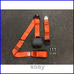 3pt Retractable Orange Safety Seat Belt Airplane Lift Buckle Interior Car Each