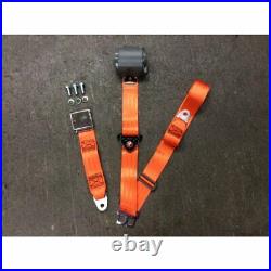 3pt Retractable Orange Safety Seat Belt Airplane Lift Buckle Interior Car Each