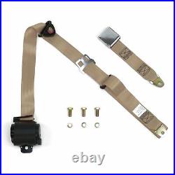 3pt Retractable Tan Safety Seat Belt Airplane Lift Buckle Interior Car Each V8