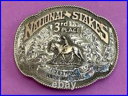 3rd place National Stakes hunter under saddle 10K GF Sterling rodeo belt buckle