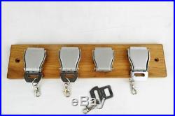 4 Aircraft Belt Buckle Key Rack Key Storage from Upcycled Aviation Seat Belts