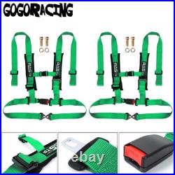 4 Point 2 Racing Harness Seat Belt Buckle Green For UTV ATV Sand Rail RZR X3