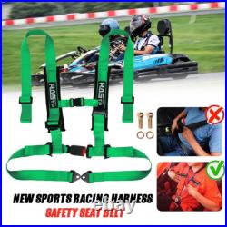 4 Point 2 Racing Harness Seat Belt Buckle Green For UTV ATV Sand Rail RZR X3