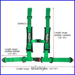 4 Point 2 Racing Harness Seat Belt Buckle Green For UTV ATV Sand Rail RZR X3