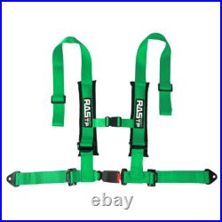 4 Point 2 Racing Harness Seat Belt Buckle Green For UTV ATV Sand Rail RZR X3