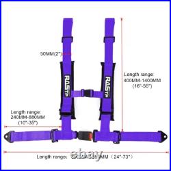 4 Point 2 Racing Harness Seat Belt Buckle Purple For UTV ATV Sand Rail RZR X3