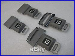 4x GM Logo Seat Belt Buckle Push Button With Fixed Latch, Chevy Seatbelt Buckle