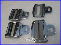 4x GM Logo Seat Belt Buckle Push Button With Fixed Latch, Chevy Seatbelt Buckle