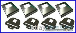 64-71 Factory GM Front Rear Lap Deluxe Seat Belt Parts Buckle Cover & Blades 8pc