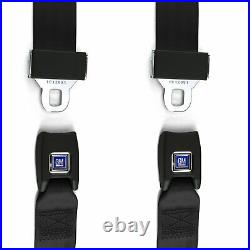 64-72 GM Cars Deluxe OE Style Lap Seat Belts Push Button Buckle Black SS RS Z28