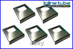 64-72 GM Front Rear FLAT Large Lap Seat Belt Buckle Cover Chrome Plated 5 pc