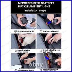 64 Colors Safety Seat Belt Buckle Ambient-Light For Benz C CLASS W205 X254 W213