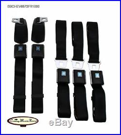 68-72 Chevelle Oe Style Front & Rear Seat Belt Kit Gm Buckle Made In USA