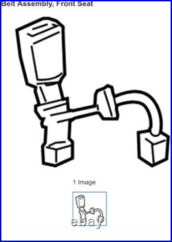 73230-06740-E0 Toyota Camry 2018-2024 Driver Seat Belt Buckle Manual Seat Beige