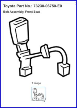 73230 06750-E0 Camry 2018 2024 Passenger Seat Belt Buckle Manual Seat