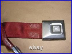 75 1975 Cadillac Deville RIGHT FRONT DOUBLE SEAT BELT RECEIVERS BUCKLES RED GM