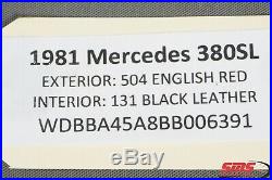 81-85 Mercedes R107 380SL 380SLC Front Left Seat Belt Buckle Black OEM Driver