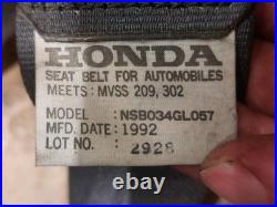 90-93 Acura Integra GSR OEM Interior Front & Rear Complete Seat Belts & Buckles 90-93 Acura Integra GSR OEM Interior Front & Rear Complete Seat Belts & Buckles