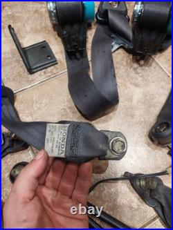 90-93 Acura Integra GSR OEM Interior Front & Rear Complete Seat Belts & Buckles