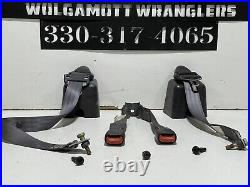 97-02 Jeep Wrangler TJ Rear Seat Belt Set Buckle With Bolts CC 4E