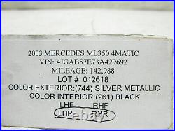 97-05 Mercedes W163 Ml350 Ml500 Rear Left Right Seat Belt Buckle Retractor 01261