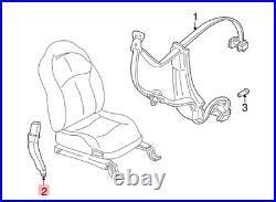 98-04 Chevrolet Corvette C5 Left Driver Side Seat Belt Buckle End Black Oem