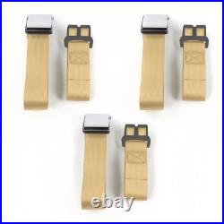 AMC 1958 1988 Airplane 2pt Tan Lap Bench Seat Belt Kit 3 Belts SafTboy hot