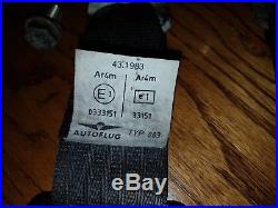 BMW E30 OEM Coupe Complete Set Rear Seat Belt & Buckle Left/Right Early Model