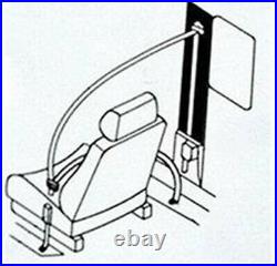 Beige 2Sets 3 Point Automotic Retractable Safety Straps Car Seat Belt Buckle Kit